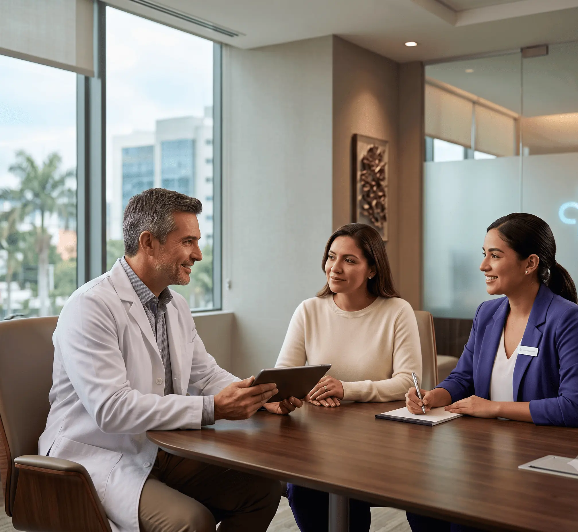 Equipo médico definiendo un plan de atención personalizado